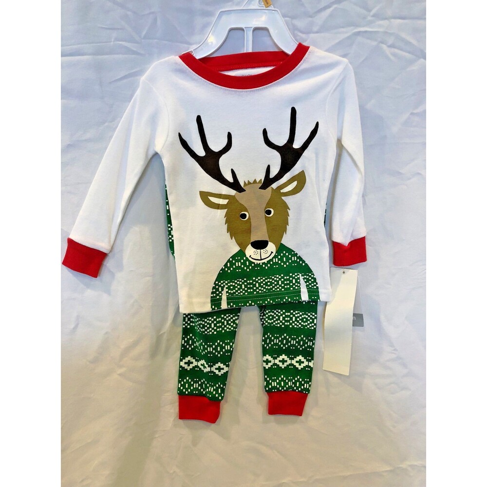 NWT Carter's Baby Unisex Reindeer 2 piece Pajama Outfit 12m